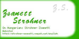 zsanett strohner business card